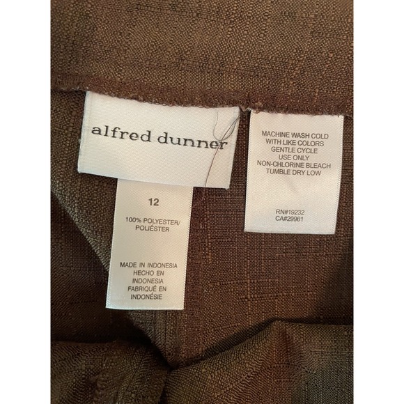 Vtg Alfred Dunner Women's Brown Skirt Size 12 USA Western Office 90s - Picture 2 of 7